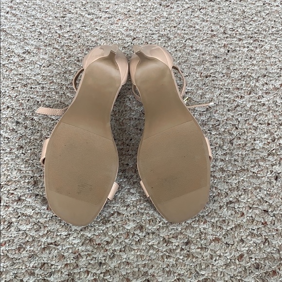 Nude open toe sandal heels, lightly worn, Size 10 - Picture 5 of 5